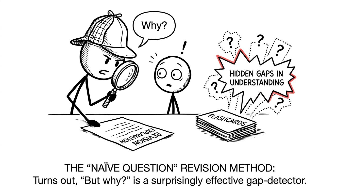 A parent detective finding hidden gaps behind a student's revision cards