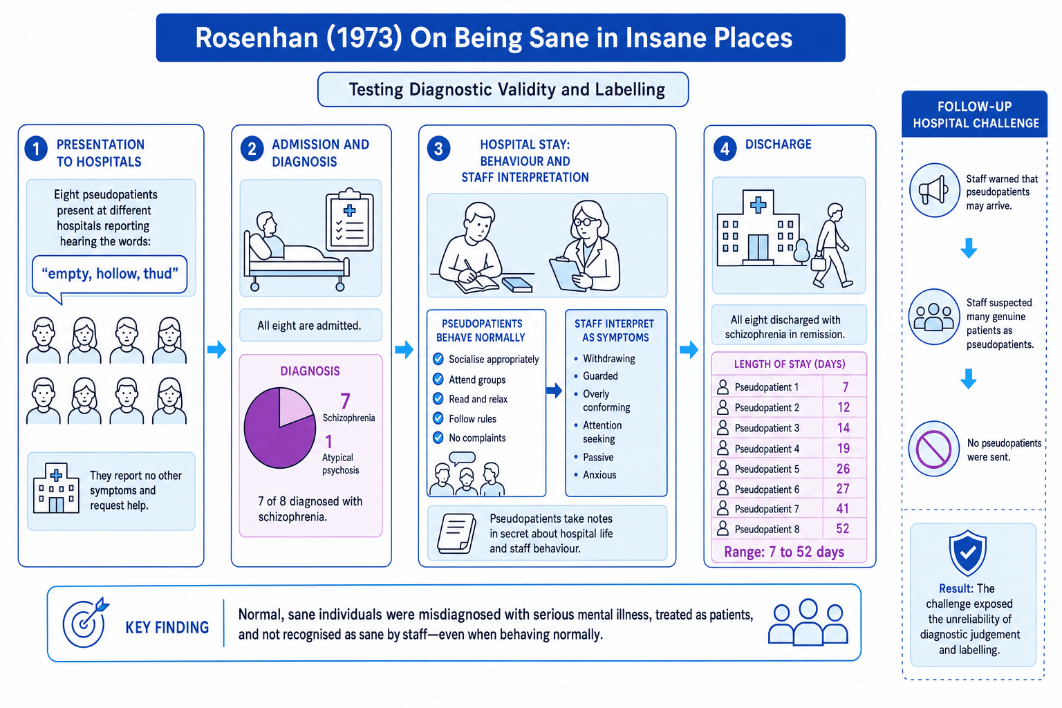 Flow diagram of Rosenhan 1973 study