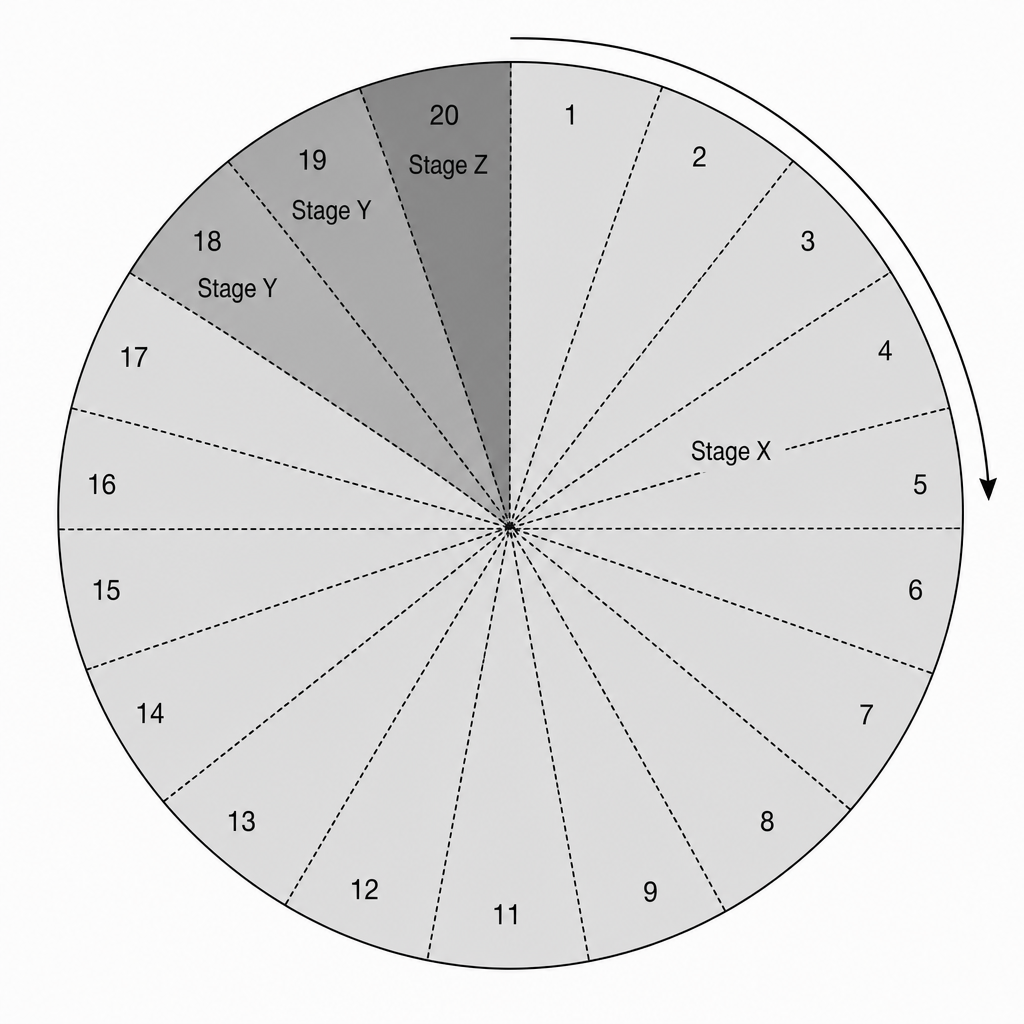 Figure 1: Cell cycle of onion root tip cells
