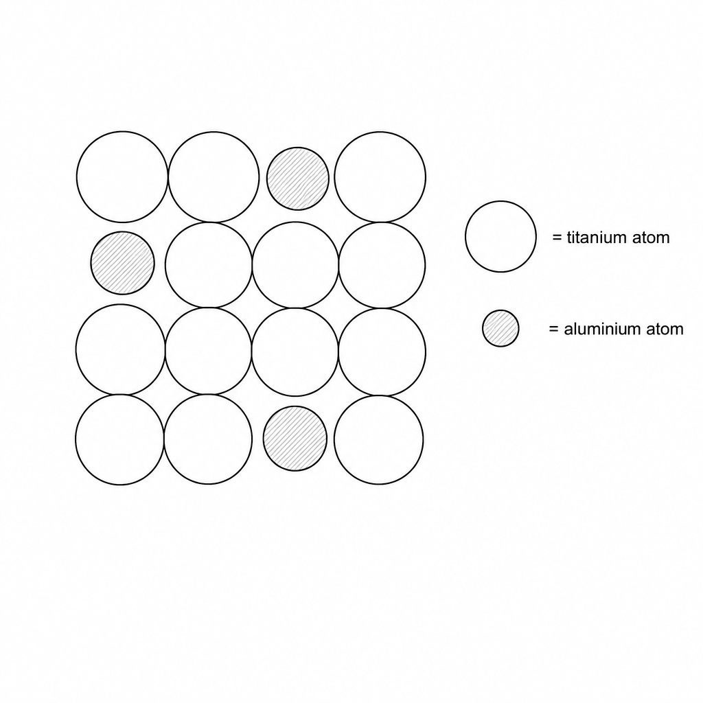 A particle model representing Alloy Y.