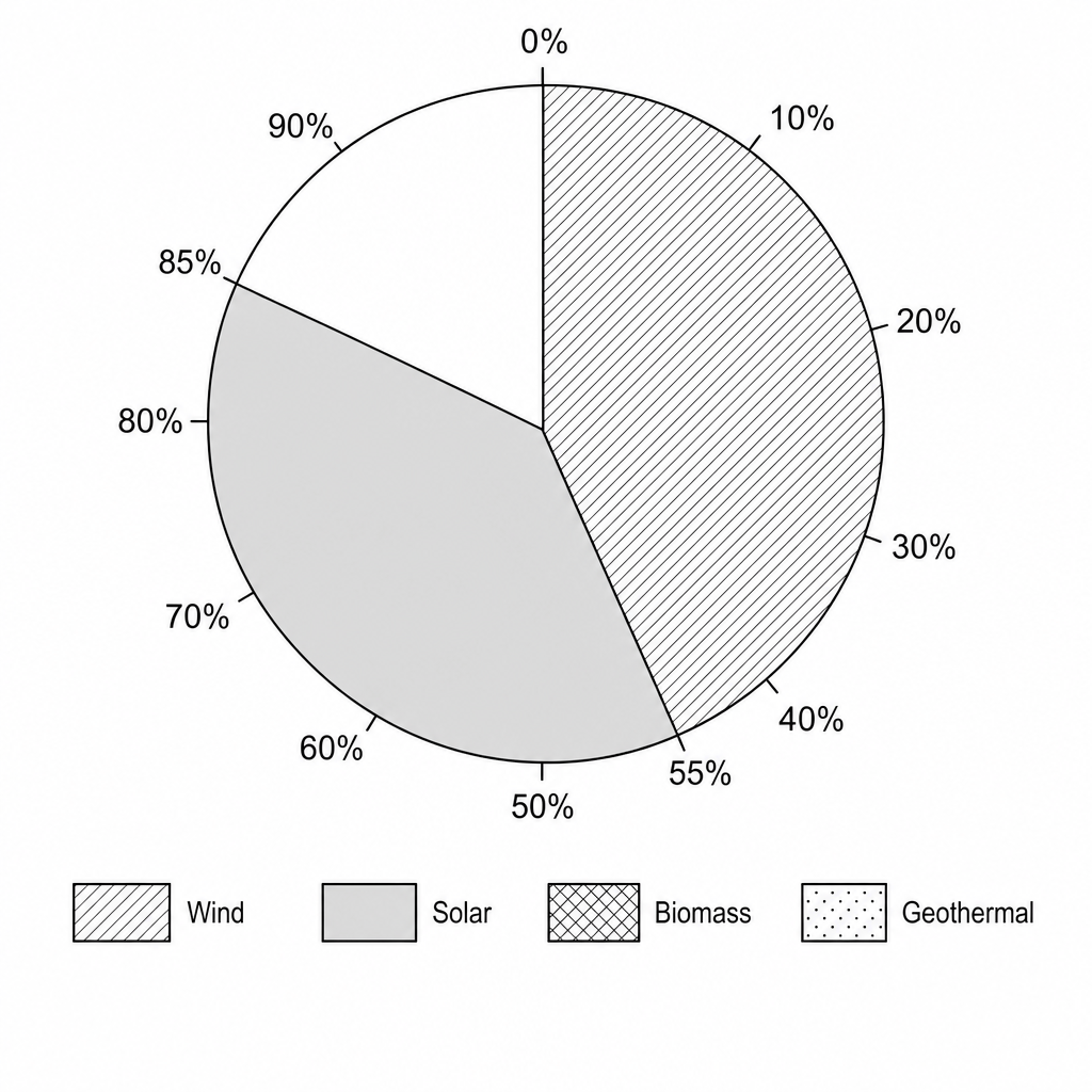 Partially completed pie chart