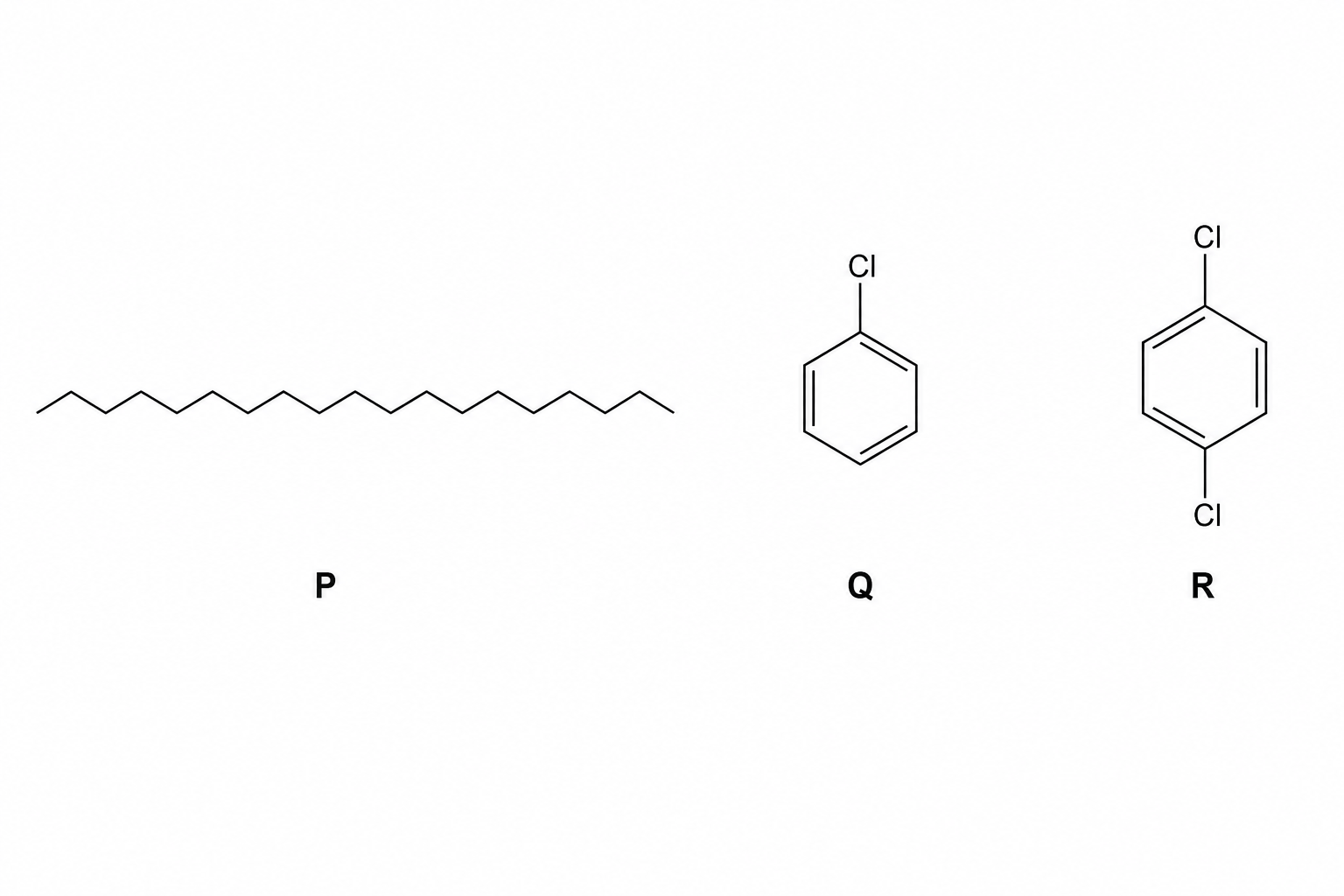 Compounds P, Q, and R