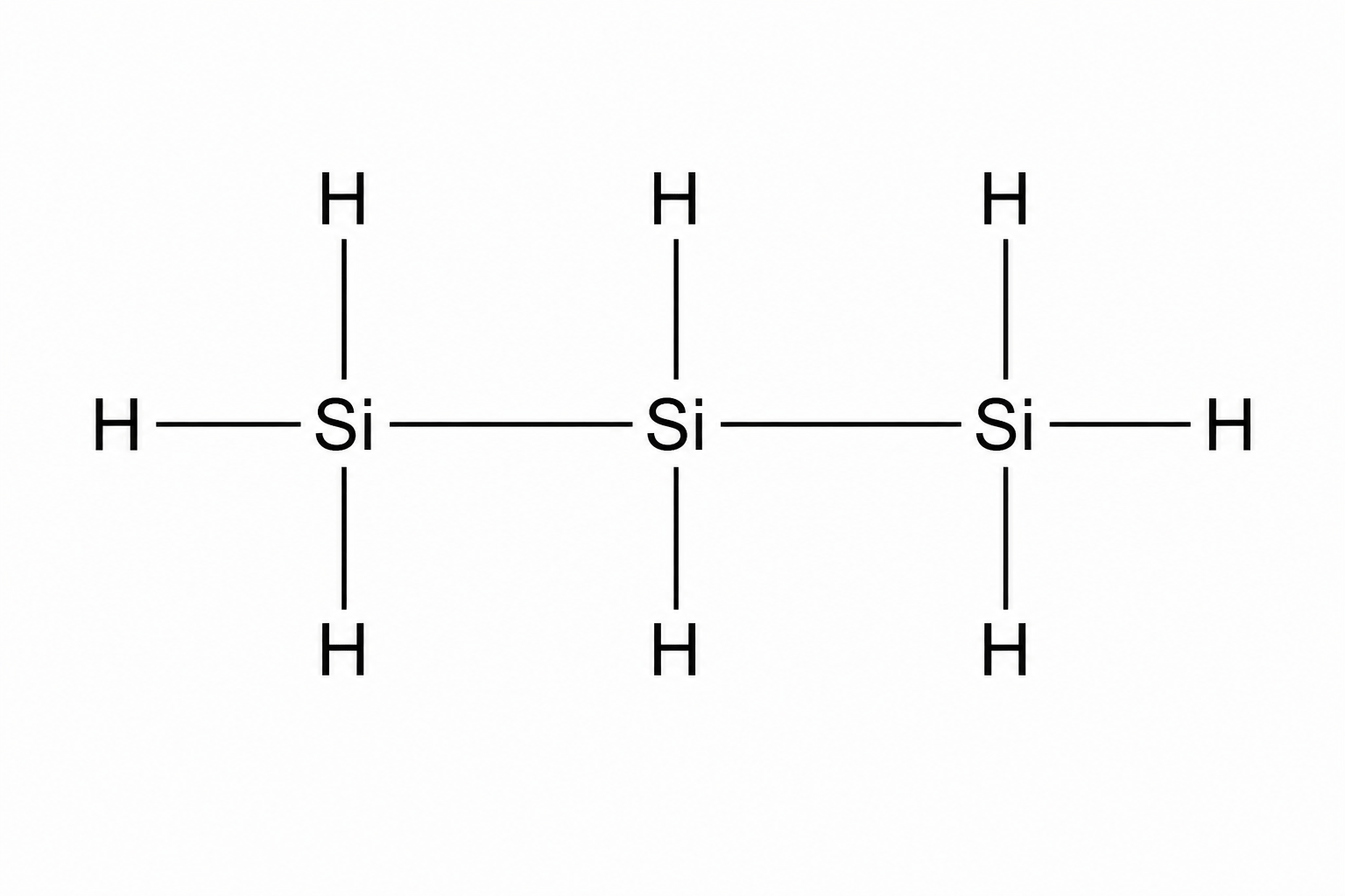The structural formula of trisilane