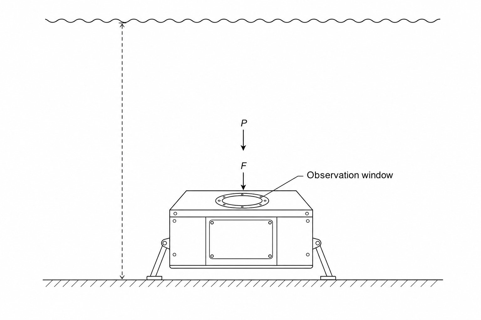 An autonomous deep-sea lander resting on the seabed with a circular observation window on its top surface.