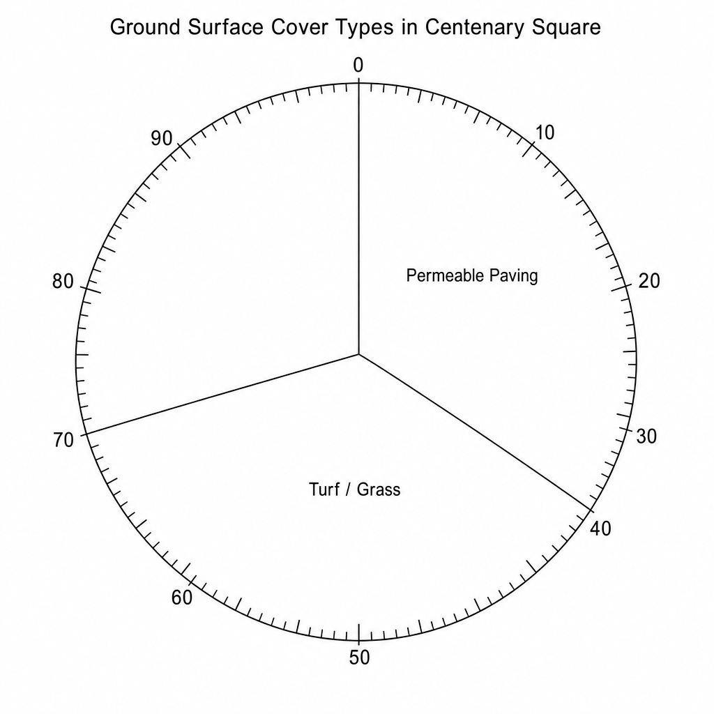 Ground Surface Cover Types in Centenary Square