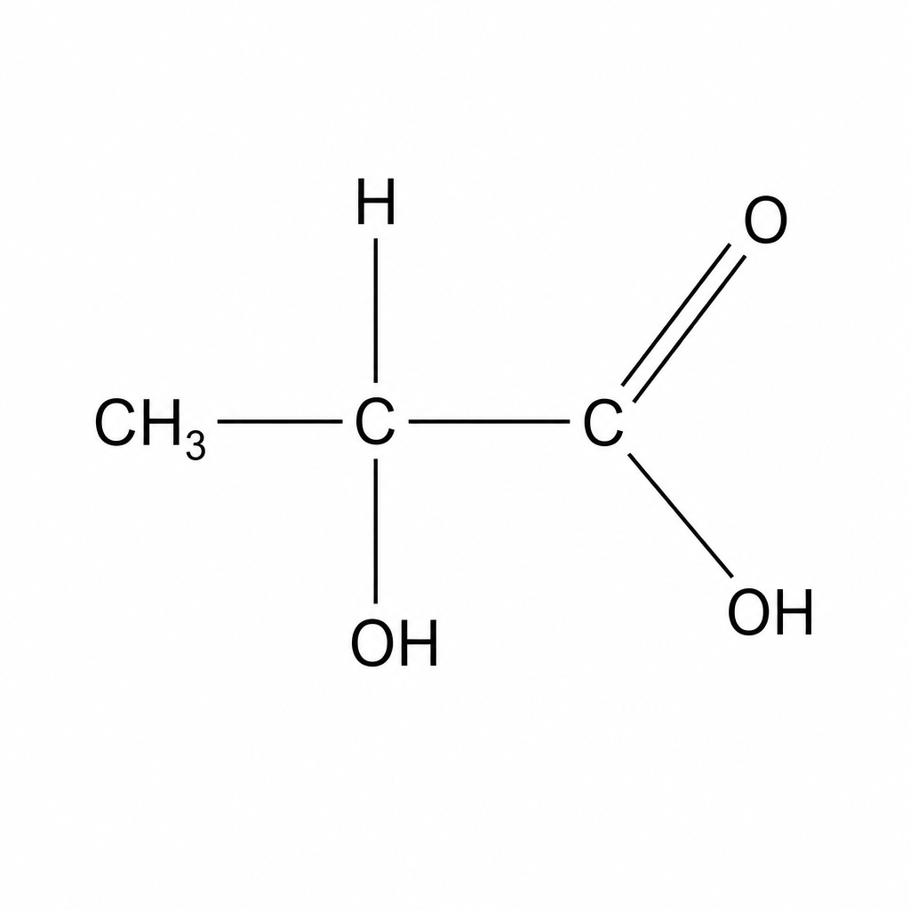 Lactic acid structural formula