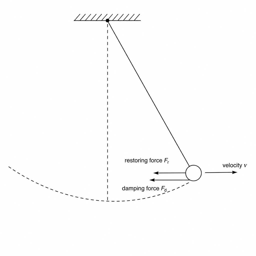 Damped simple pendulum