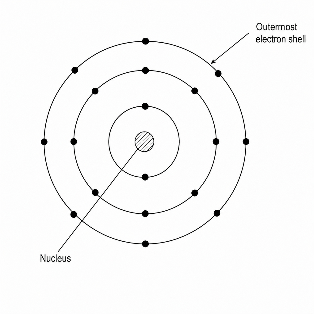 Figure 1: Diagram of an argon atom