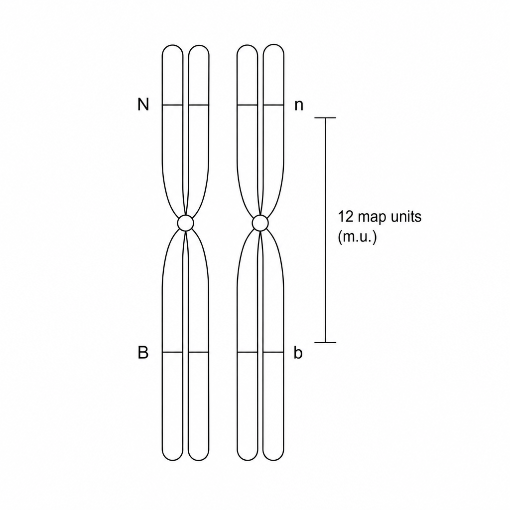 Chromosomal arrangement in the heterozygous female