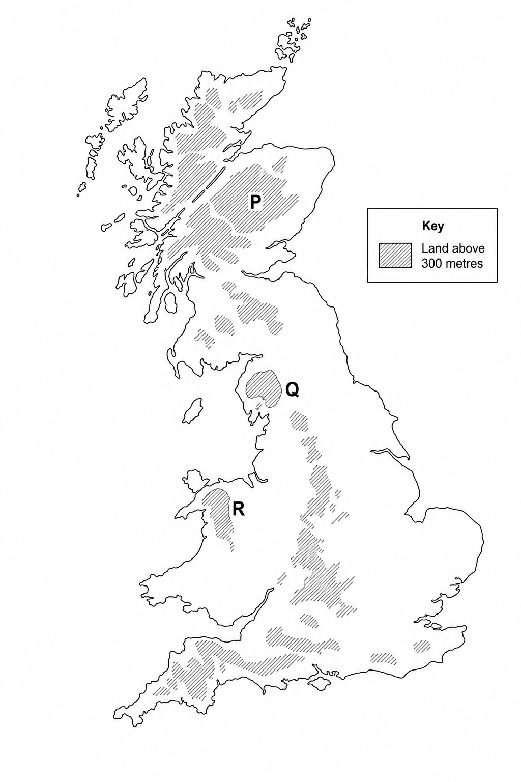 Figure 12: Upland areas in the United Kingdom shaped by glaciation