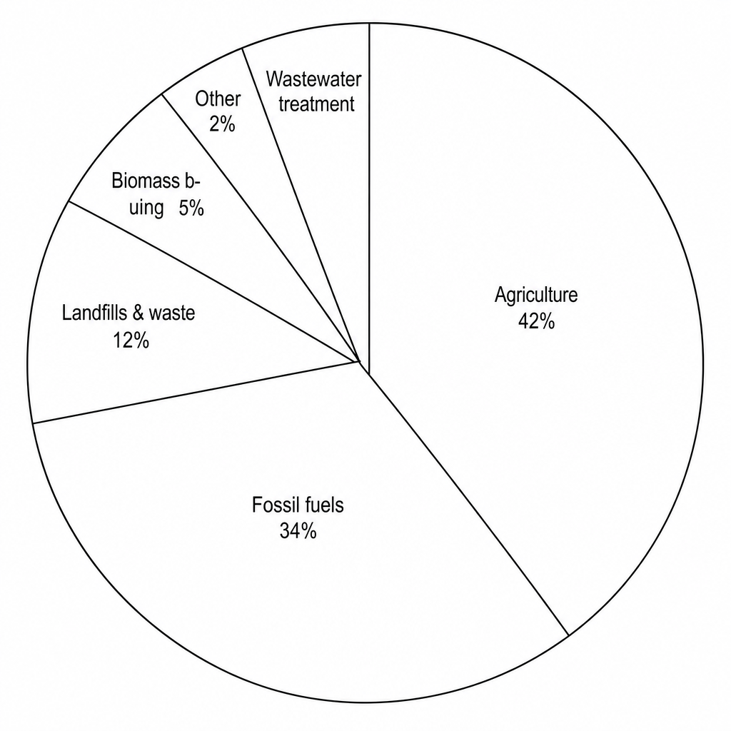Methane Emissions Pie Chart