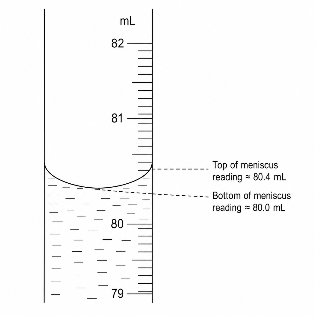 Measuring Cylinder Meniscus