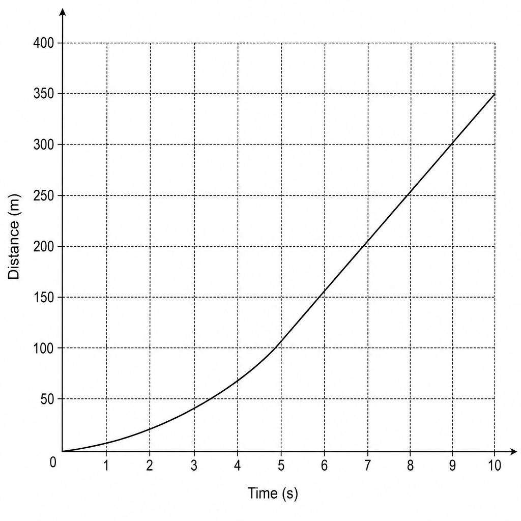 AUV distance-time graph
