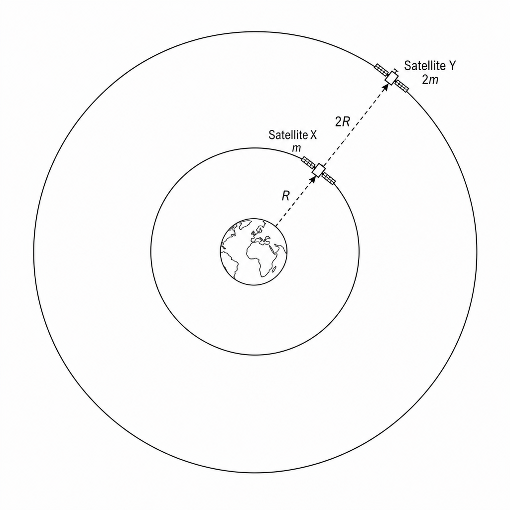 Orbits of Satellite X and Satellite Y