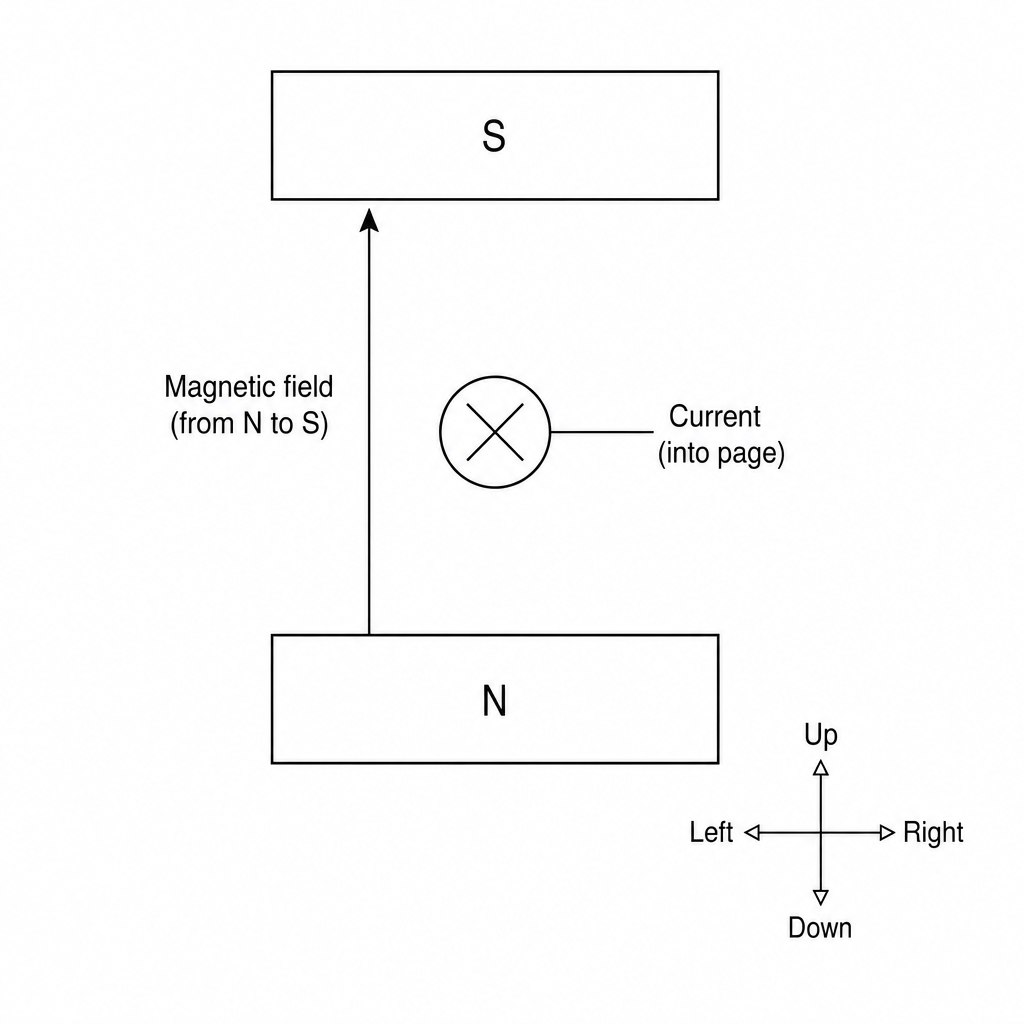 Magnetic field and wire configuration