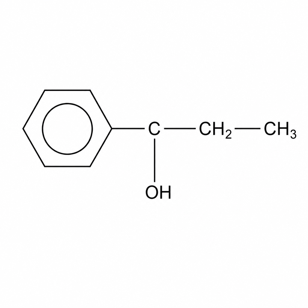 Chemical structure of 1-phenylpropan-1-ol
