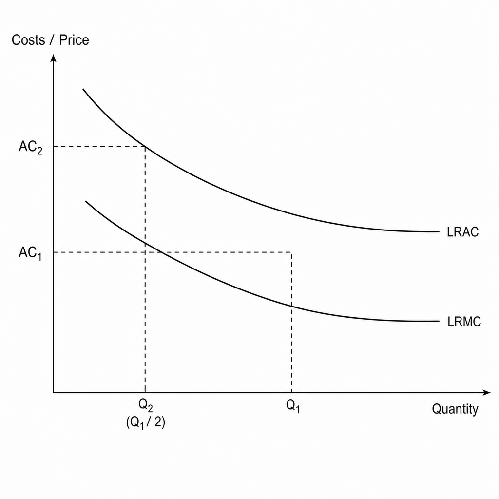 Natural Monopoly Diagram