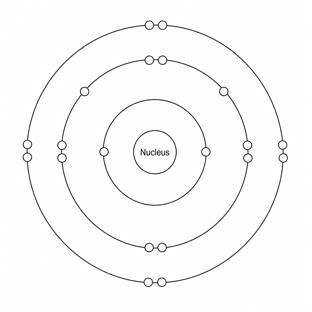 Electronic structure of an argon atom
