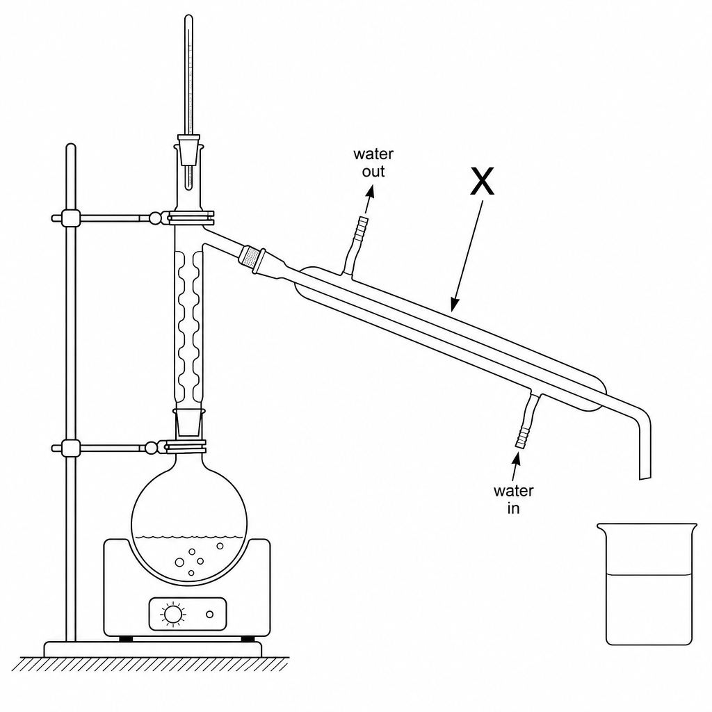 Fractional distillation apparatus setup