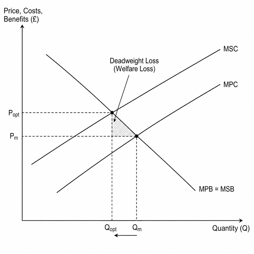 Negative Externality of Production Diagram