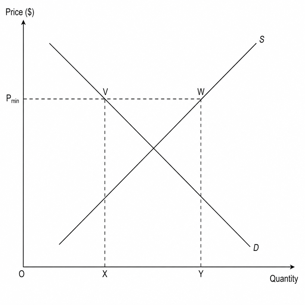 Market with a minimum price