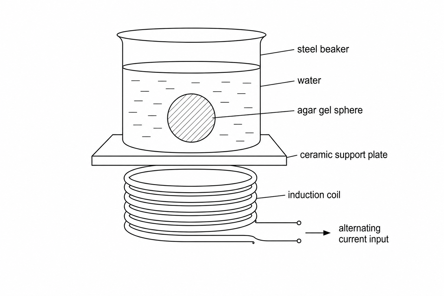 laboratory induction heater setup