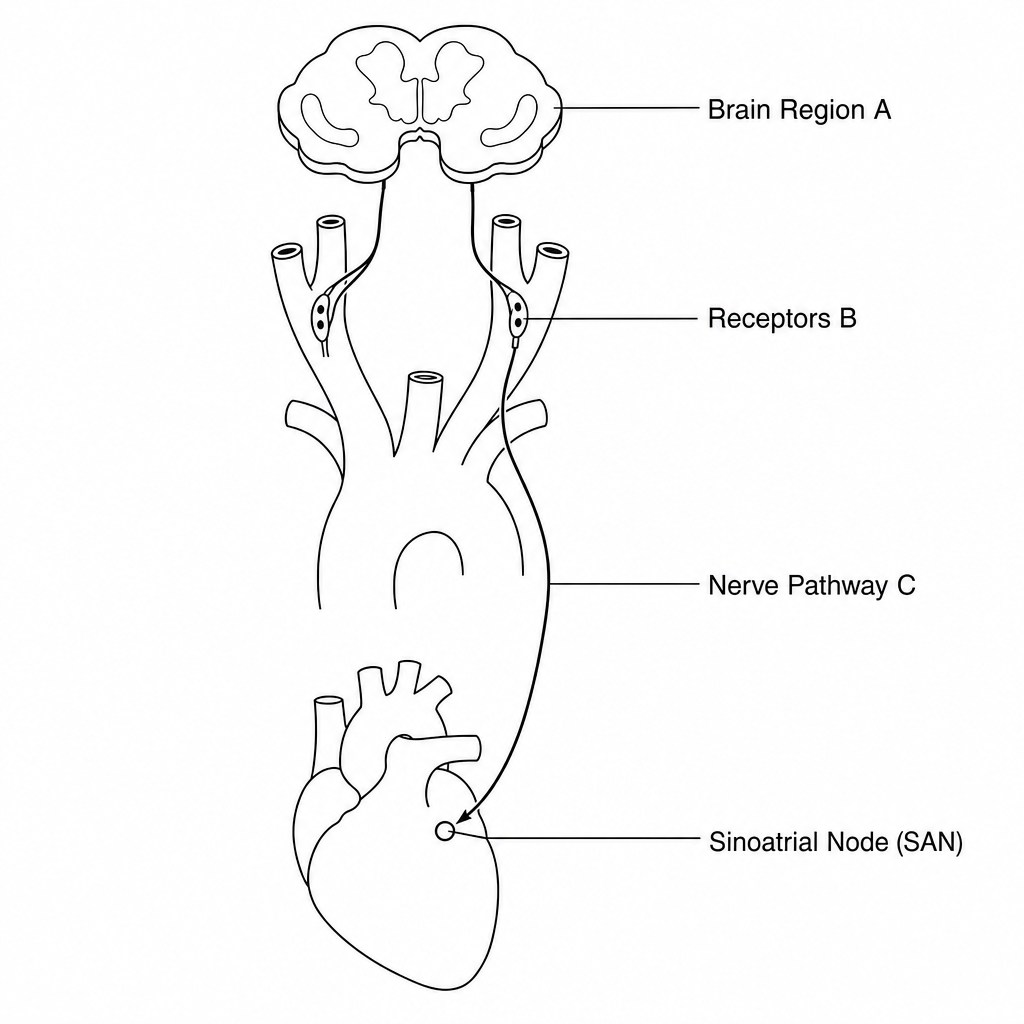 Nervous regulation of heart rate