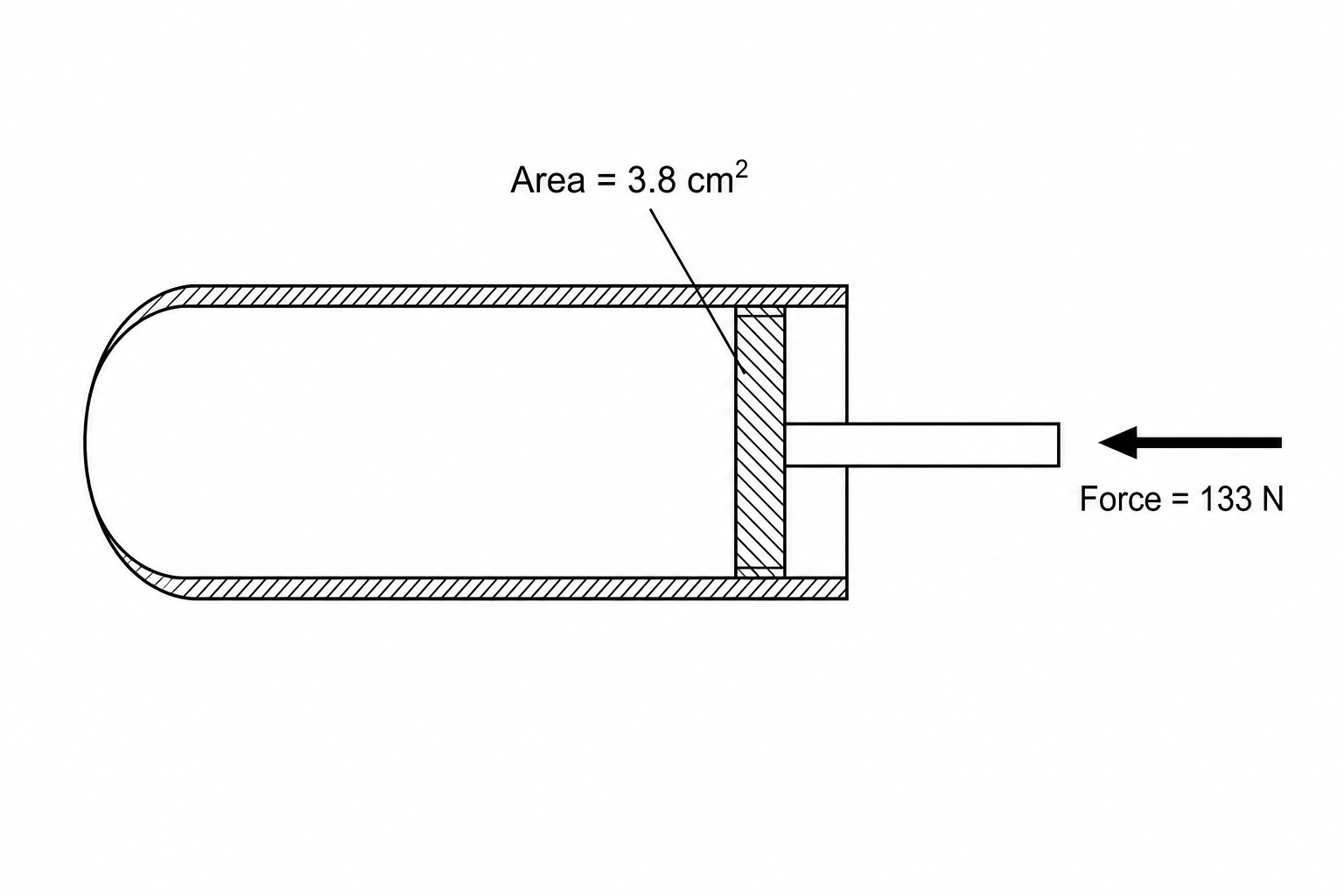A scientific diagram of a volcanic gas sampling canister.