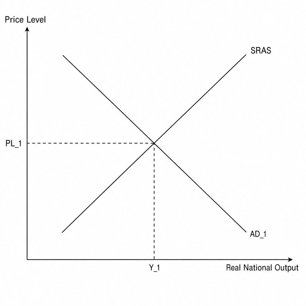 Aggregate Demand and Short-Run Aggregate Supply Diagram