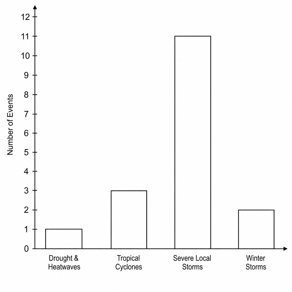 Figure 1: USA billion-dollar weather disasters in 2022