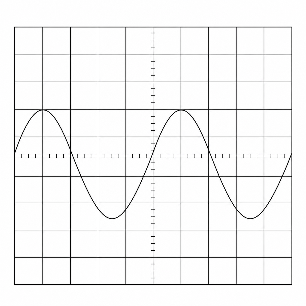 AC generator output on oscilloscope