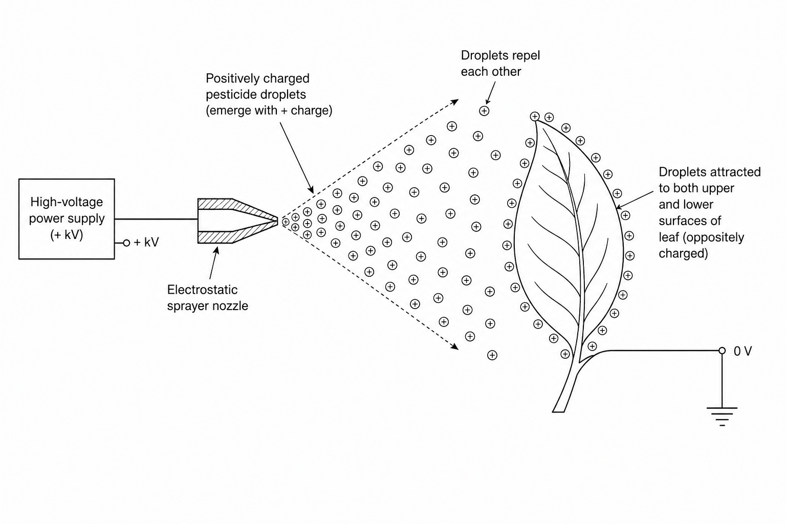 Electrostatic crop sprayer