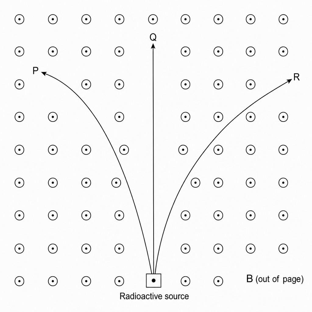 Deflection of radiation in a magnetic field