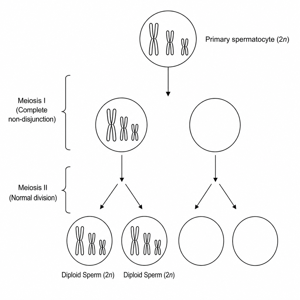 Meiosis with complete non-disjunction