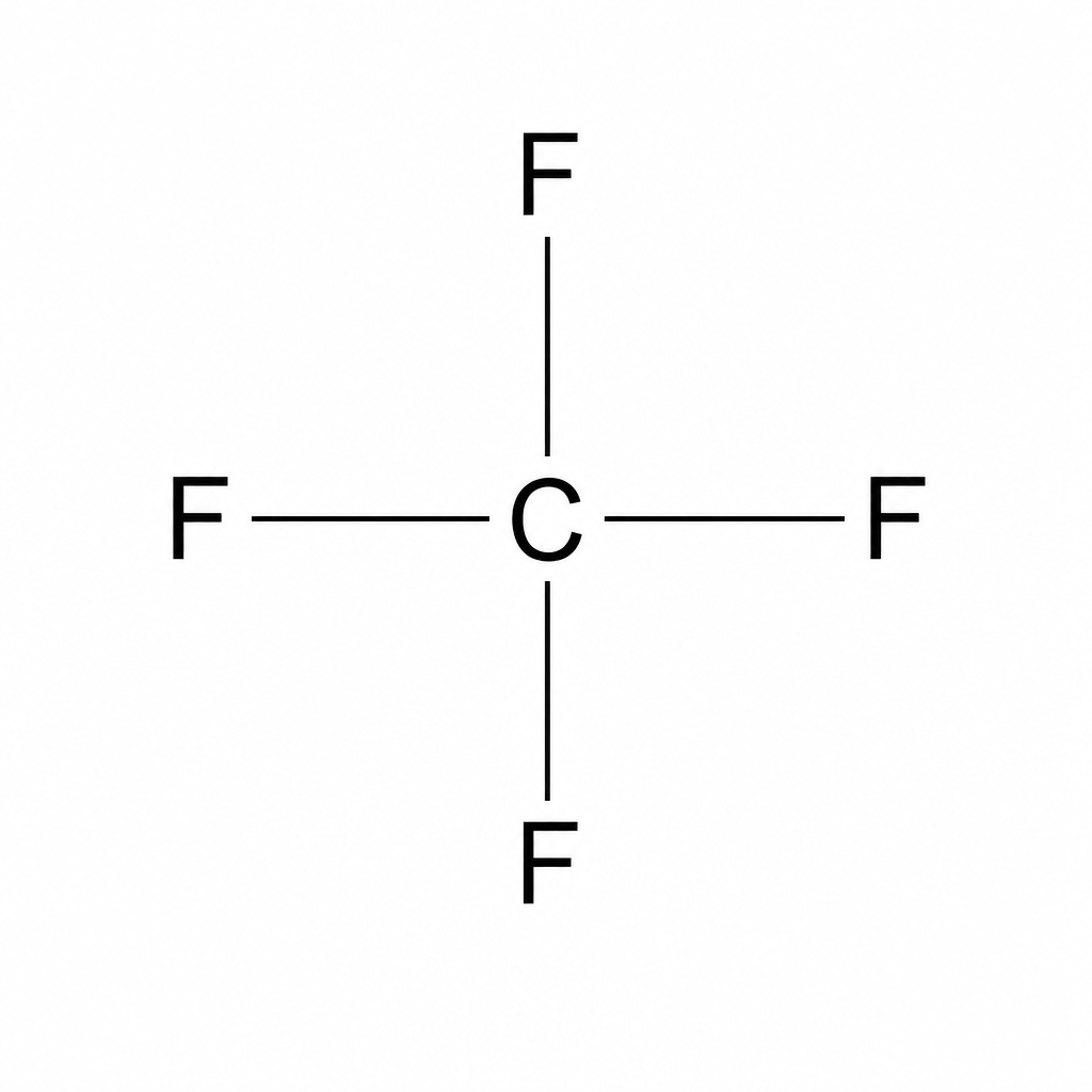Displayed formula of carbon tetrafluoride