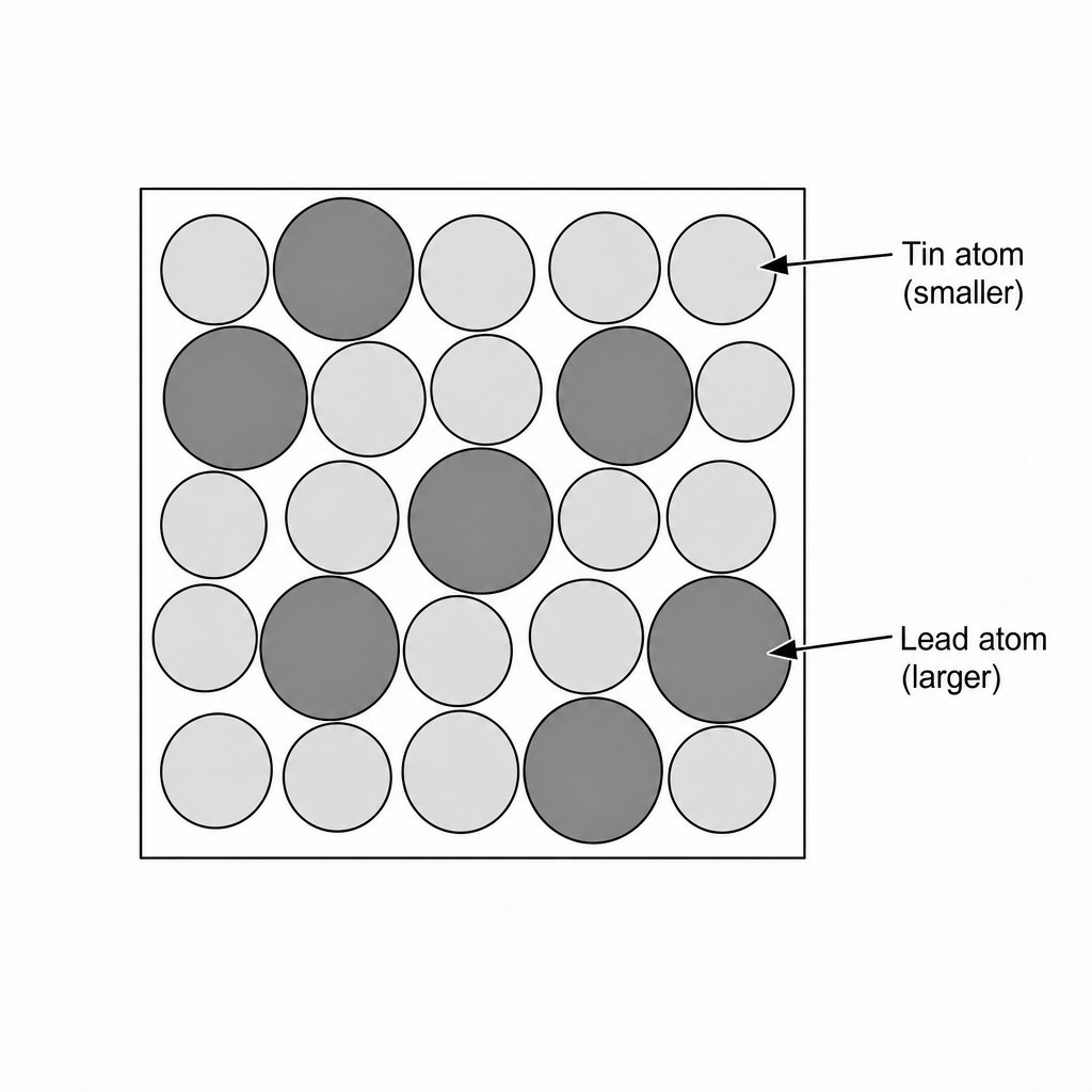 Solder alloy atomic structure