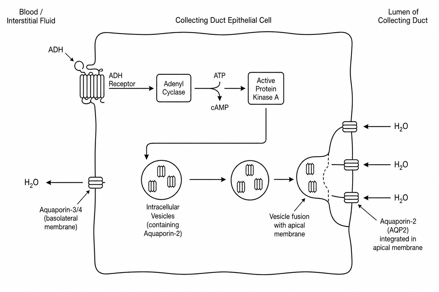 ADH Mechanism of Action