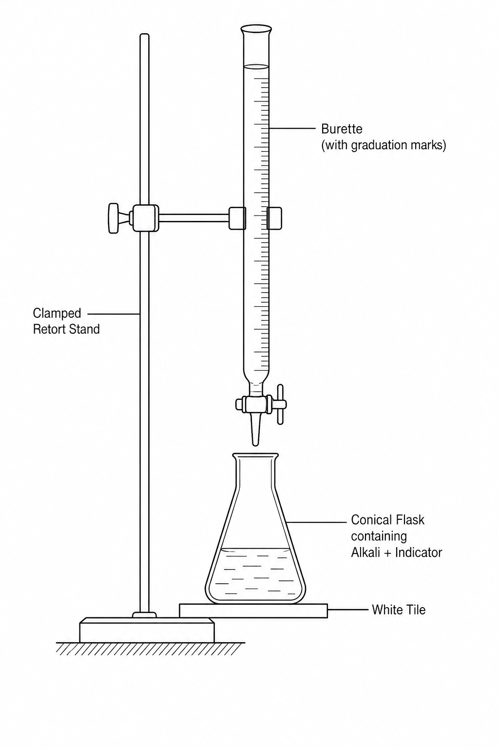Figure 1: Titration apparatus setup
