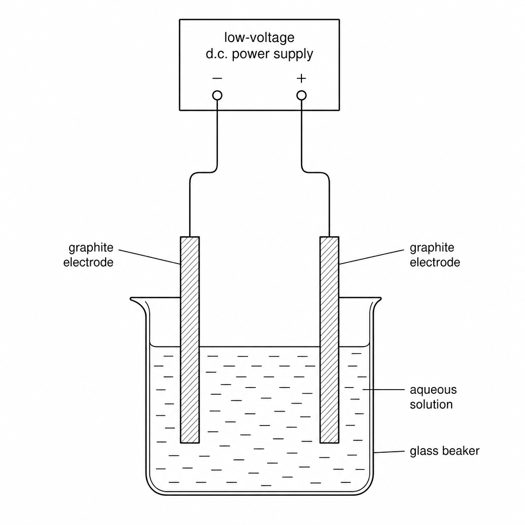 Electrolysis of an aqueous solution
