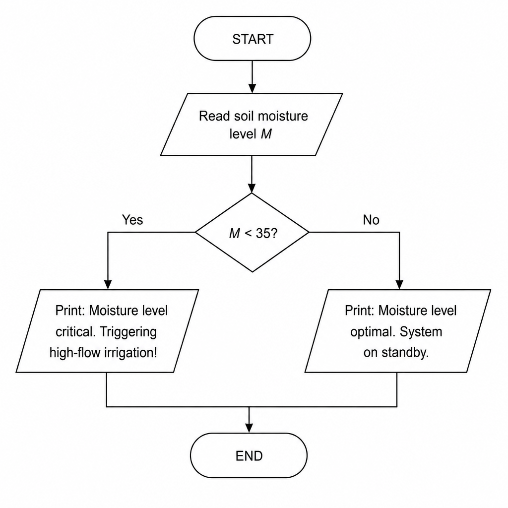 Soil moisture monitoring flowchart