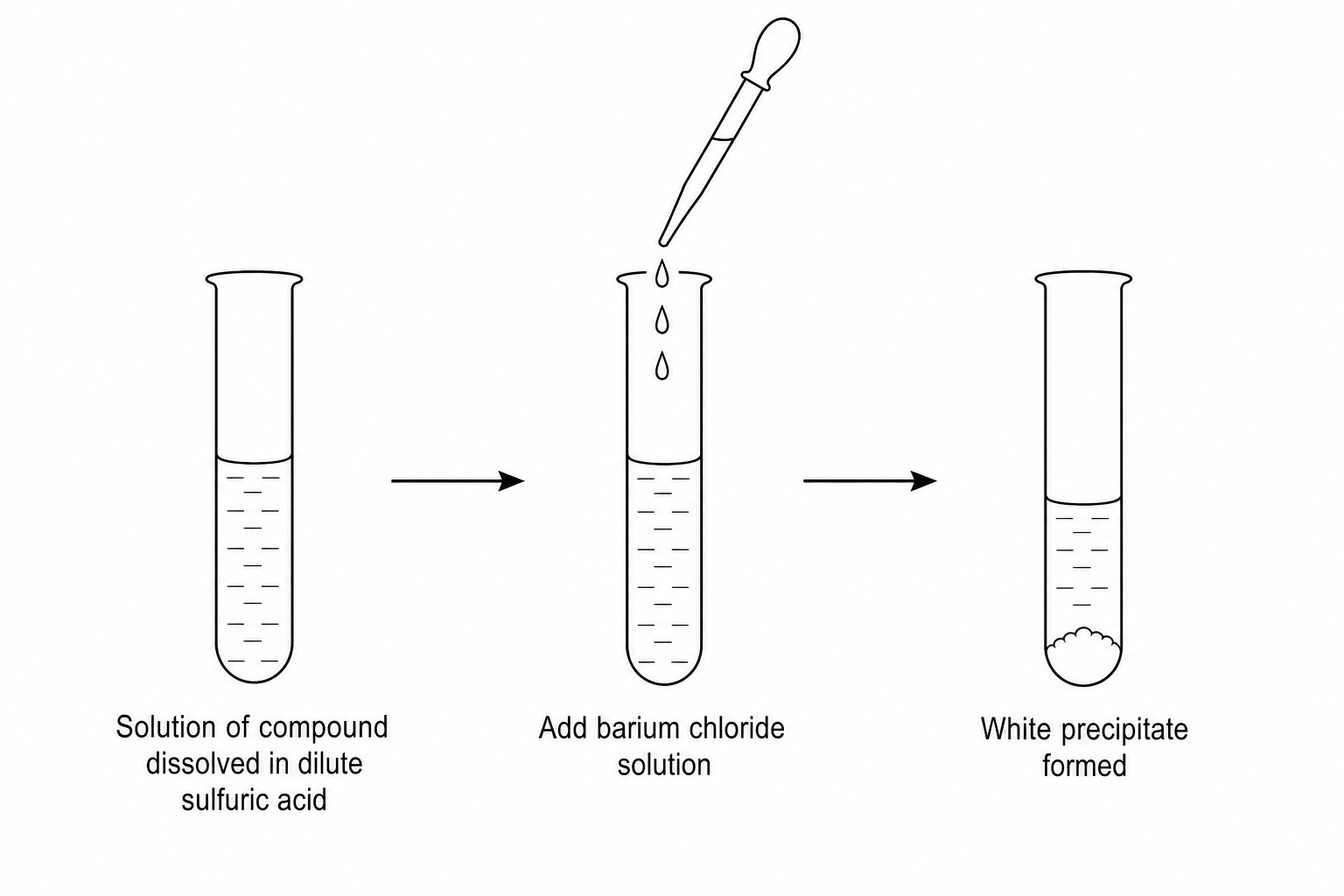 Sulfate ion test flowchart