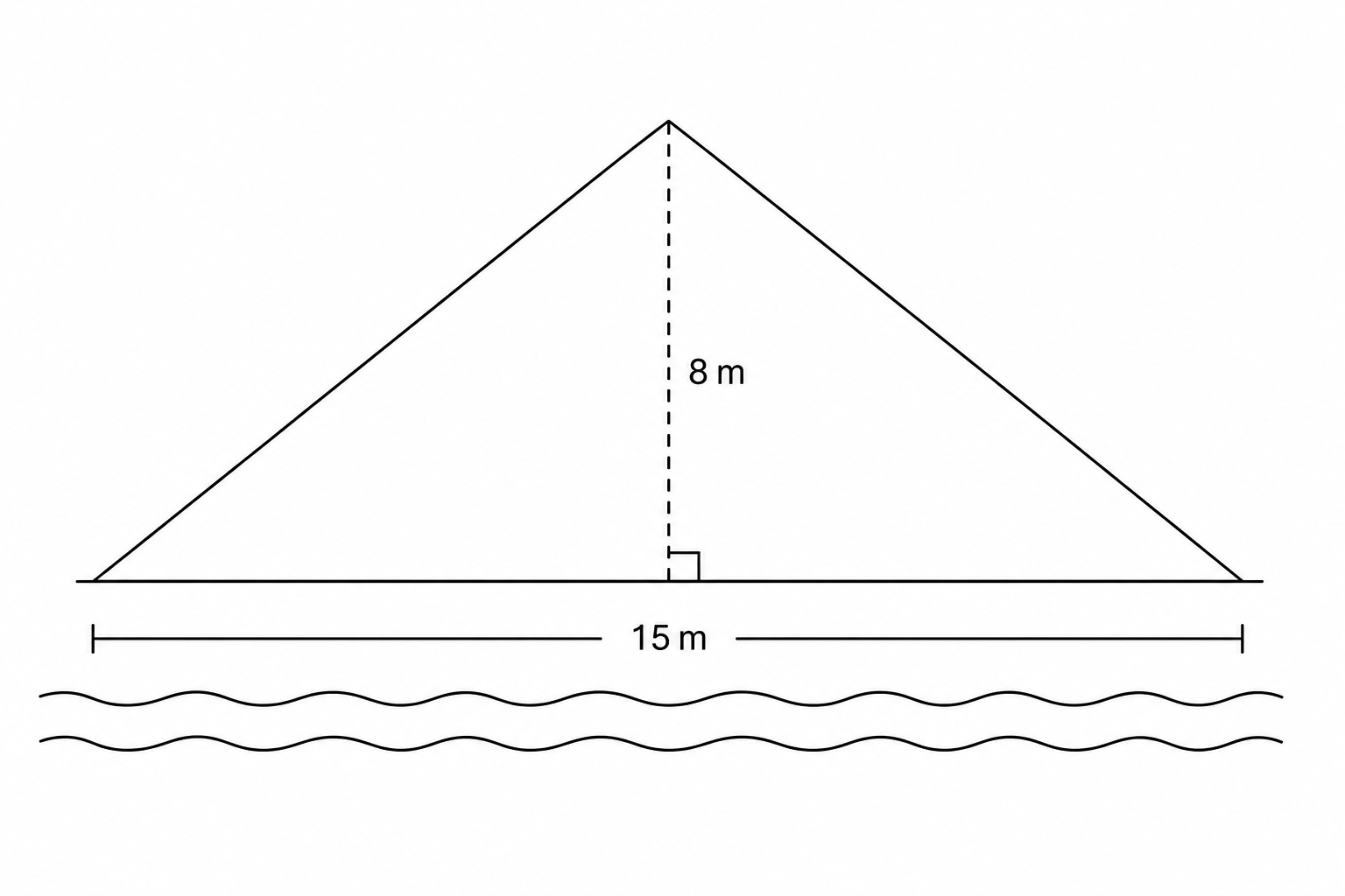 Plan of the triangular study zone adjacent to the river bank