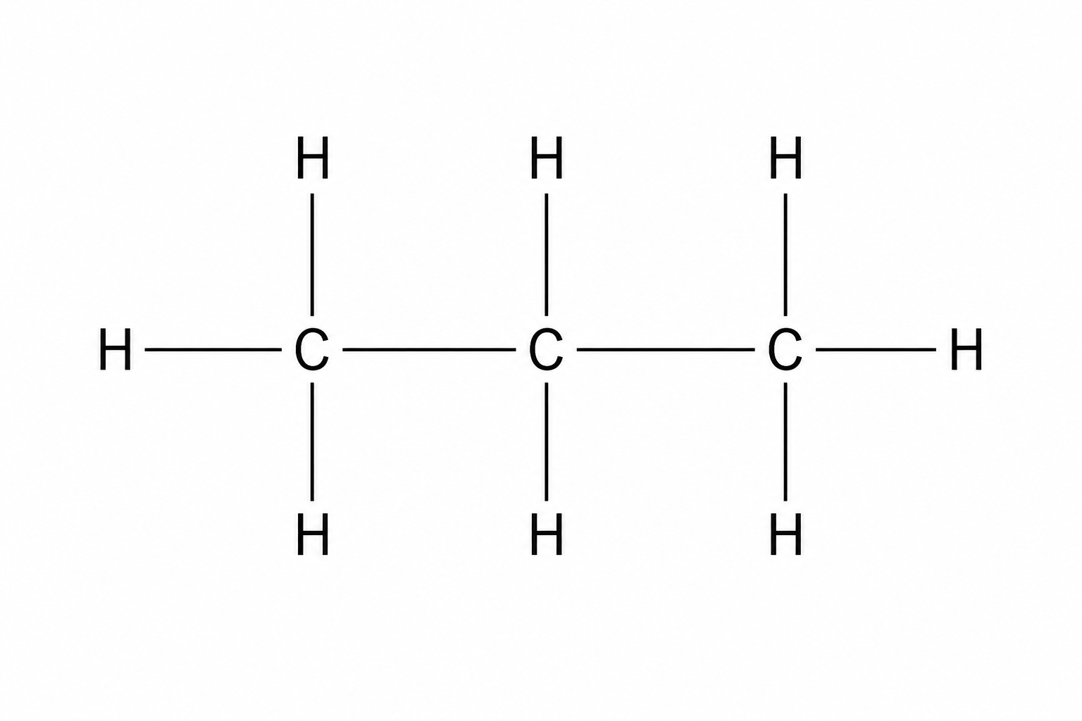 Figure 1: A structural formula diagram of a hydrocarbon molecule.