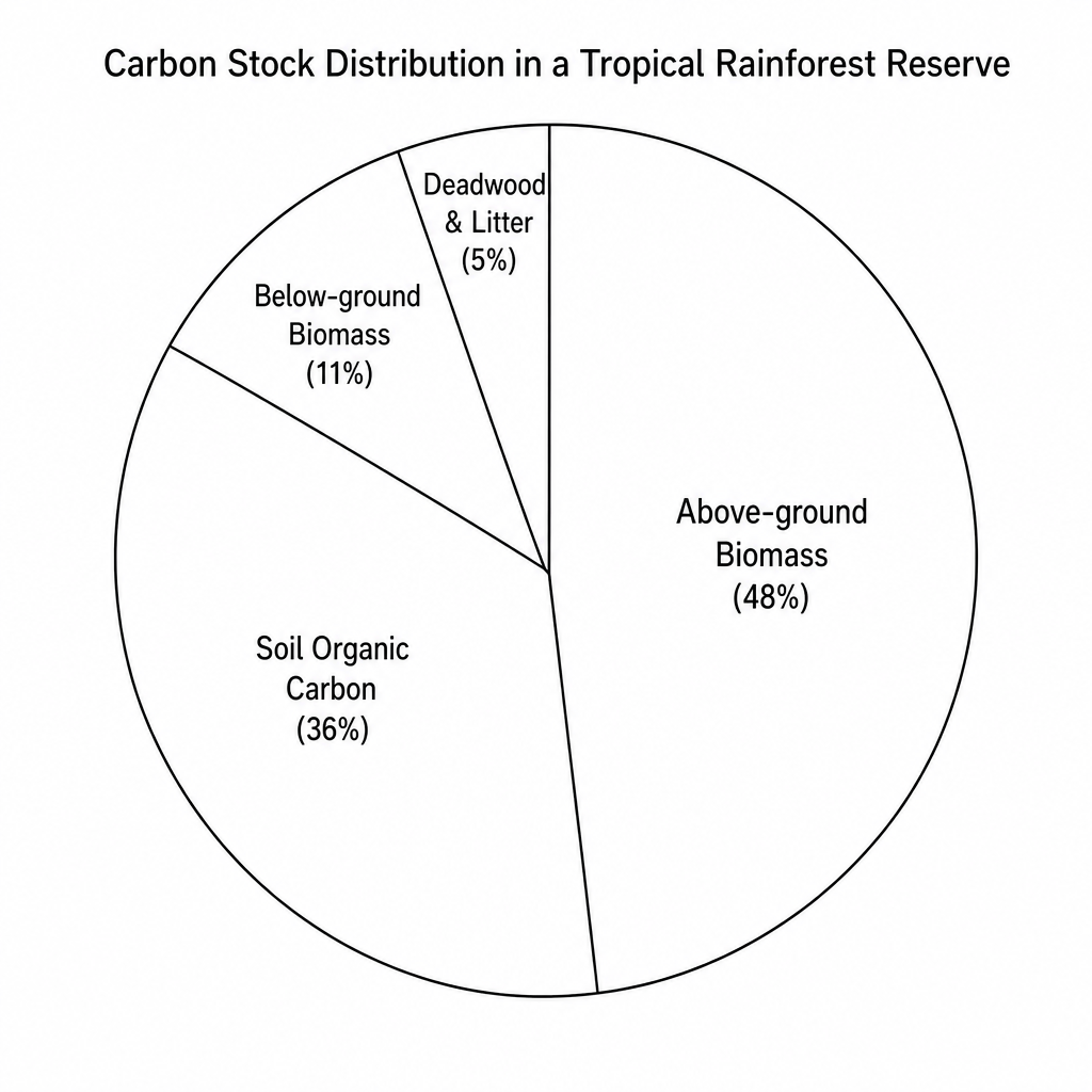 Figure 2: Carbon Stock Distribution in a Tropical Rainforest Reserve