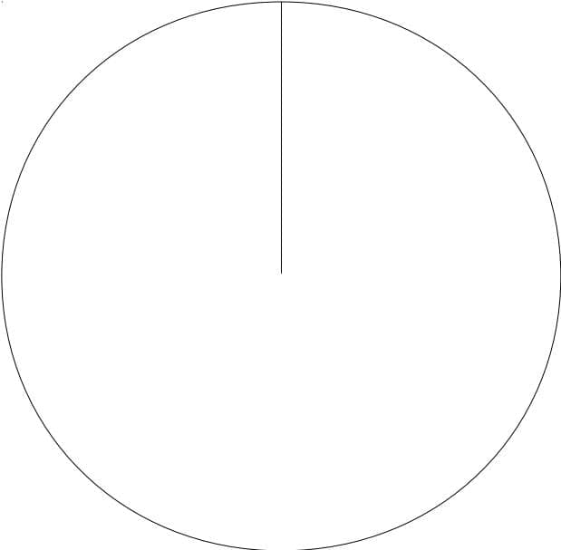 A blank circle for drawing a pie chart.