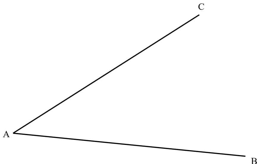 Angle BAC for construction.