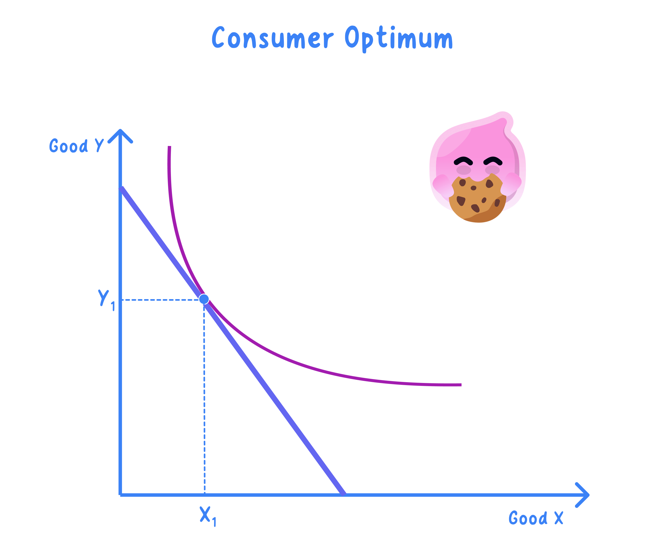 Meaning of an indifference curve and a budget line