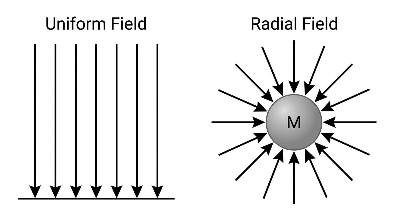 Uniform and radial field lines