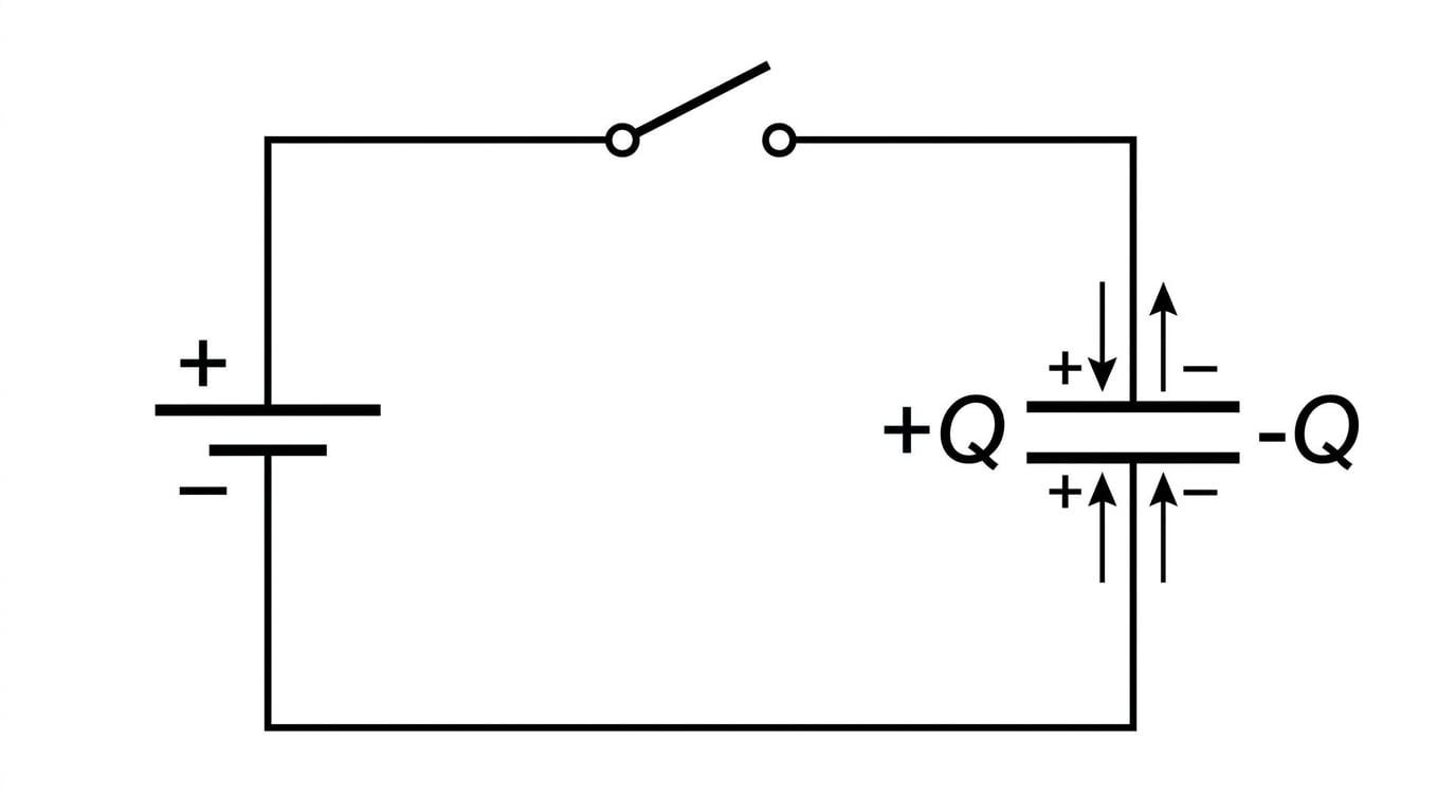Circuit diagram of a capacitor