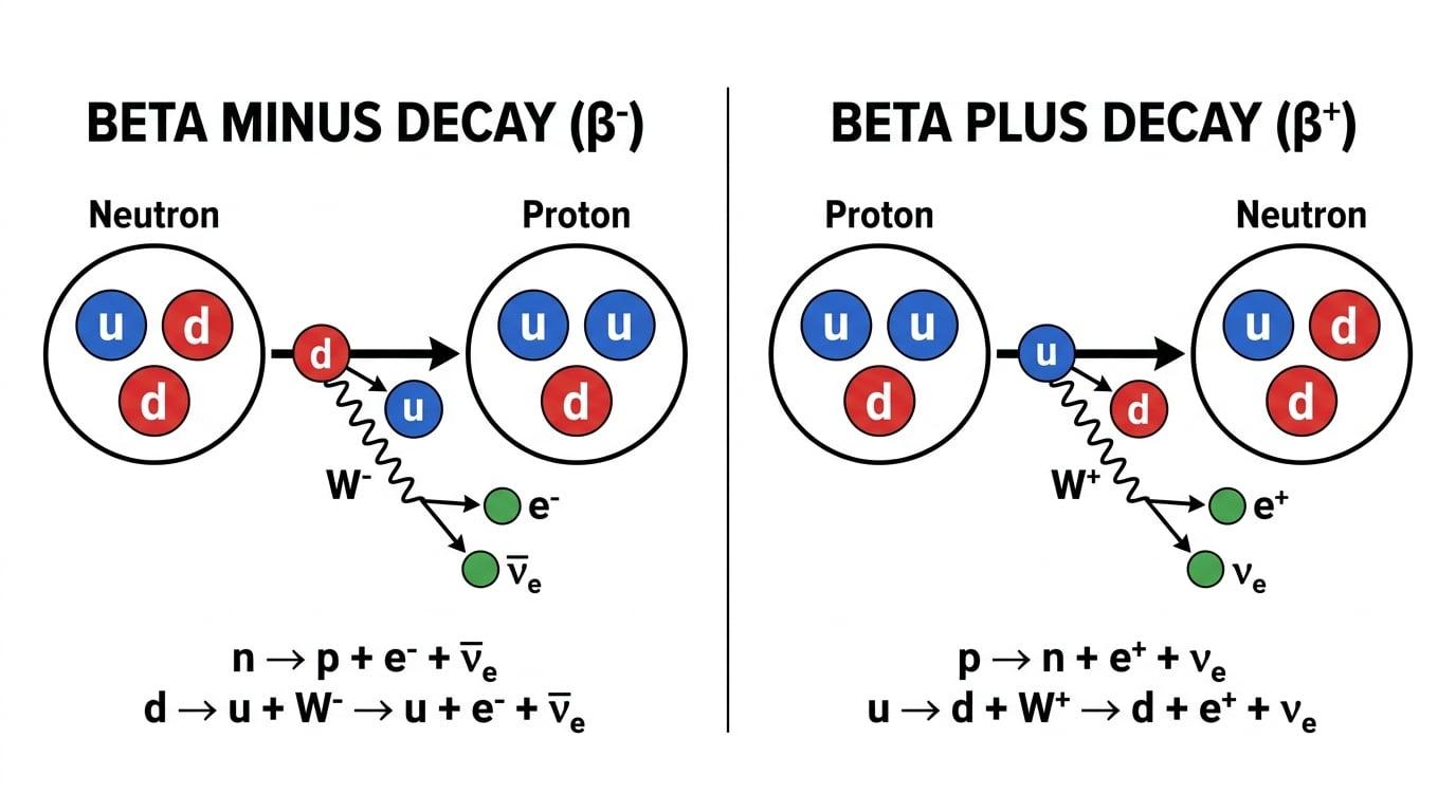 Quark changes in beta decay